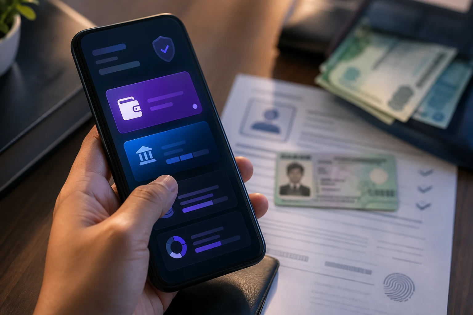 Mobile payout review and cashier screenshot
